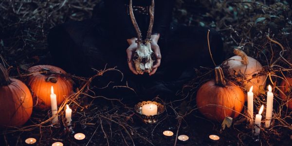 Photo Pumpkin chandelier