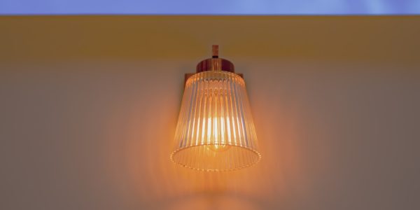 Photo Frosted glass wall sconce