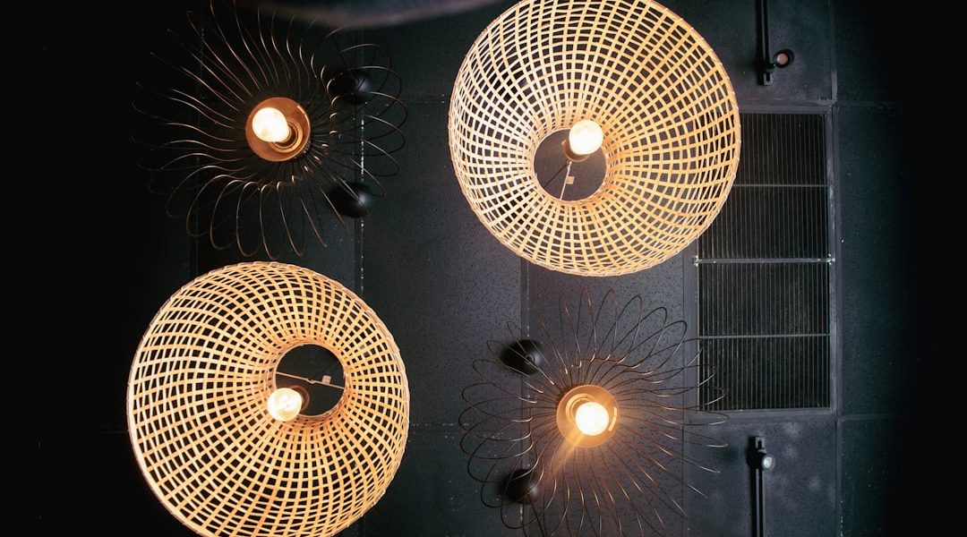 Photo woven rattan sconce